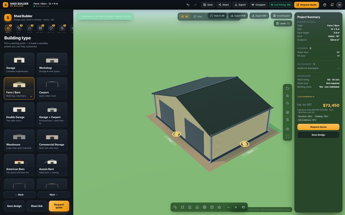 Shed Builder 3D screen