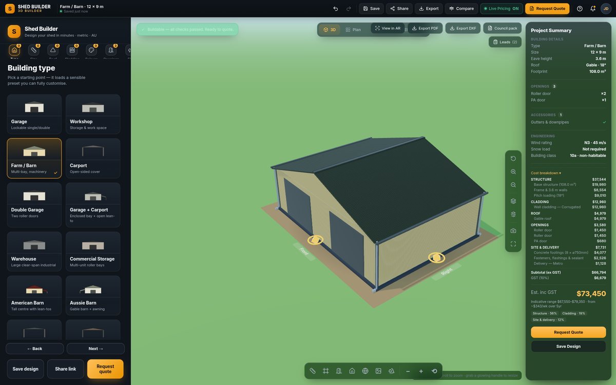 Shed Builder 3D screen